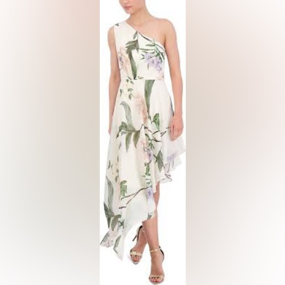 NWT BCBG One Shoulder High/Low Gown Size 6